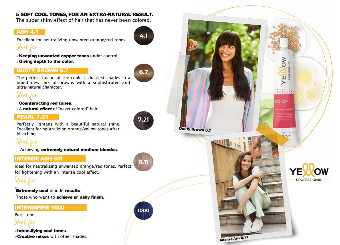 NEW SHADES Yellow Permanent Color 100ml tube