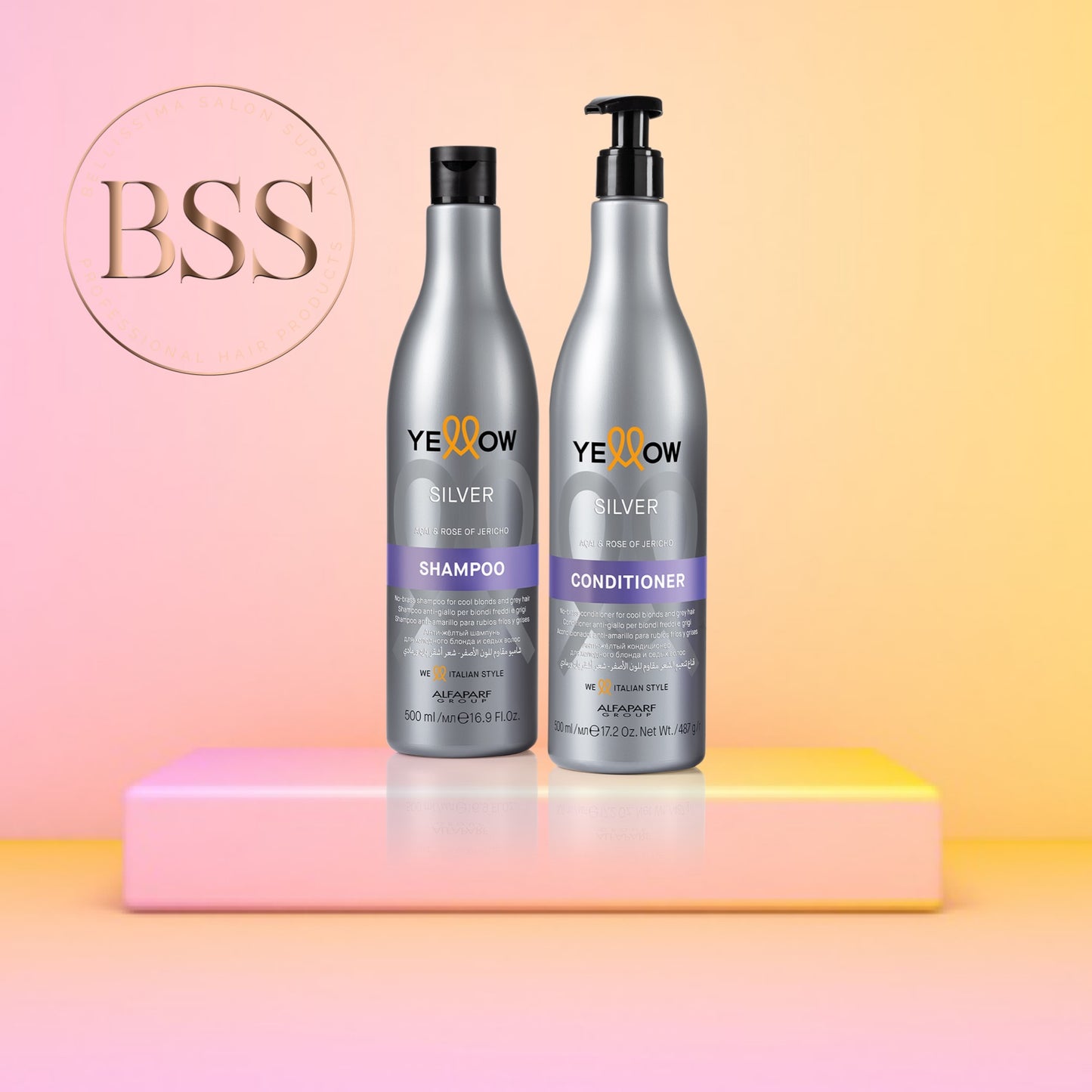 Yellow silver Shampoo and Conditioner